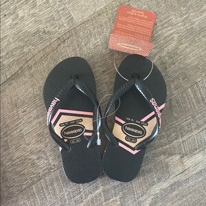 Havaianas Kids Sandals Black and Pink